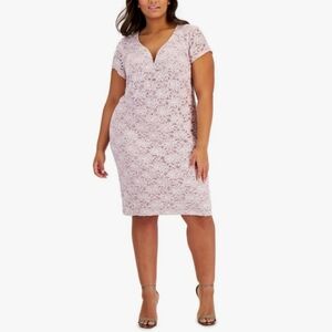 Connected Lace Boning Midi Dress